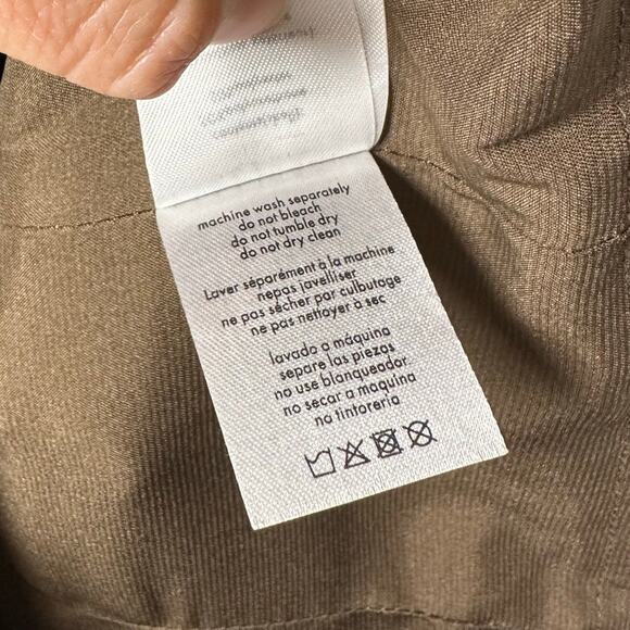 WeWoreWhat Brown Faux Leather Tube Top Women's 12 - Picture 7 of 7